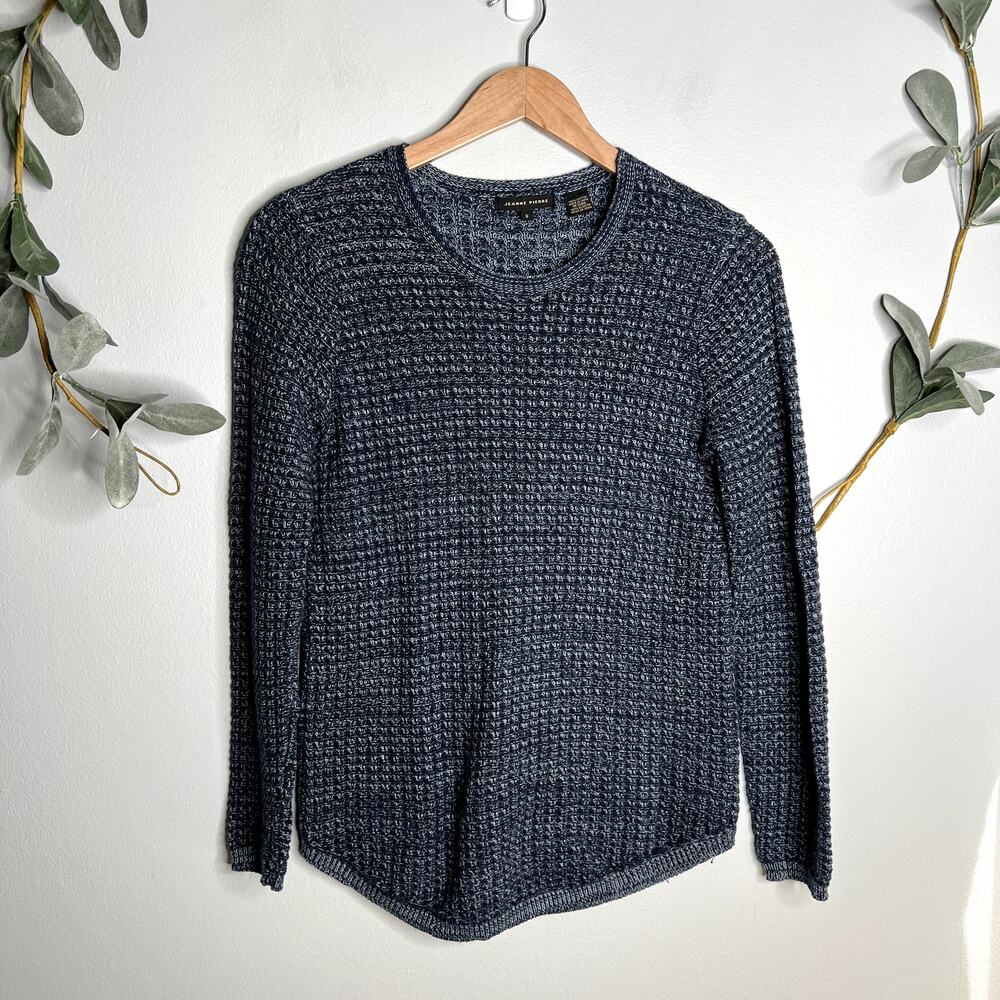 Jeanne Pierre Blue Crew Neck Sweater
